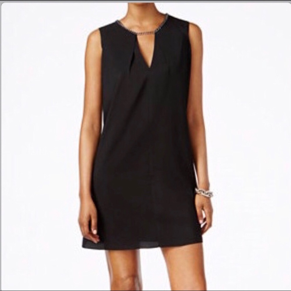 Bar III Chain-Neck Sleeveless Shift